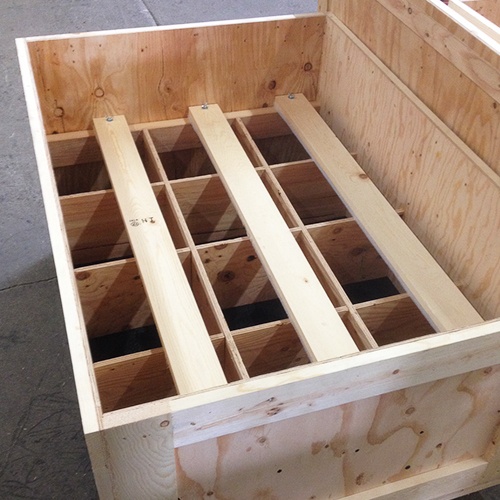Heavy duty crates for in-transit protection against shock and vibration
