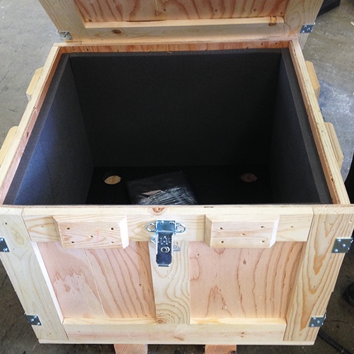 We use mil-spec ASTM standards as the starting point for wooden shipping crate design and custom-make foam inserts
