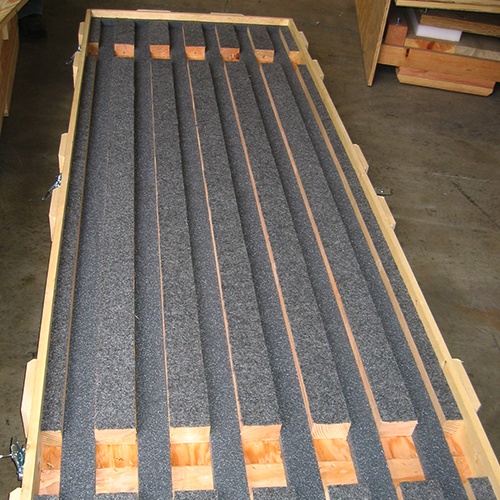 Example of a crate and foam system for in-transit protection against shock and vibration