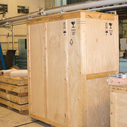 Custom industrial rack crate made to astm mil spec standards