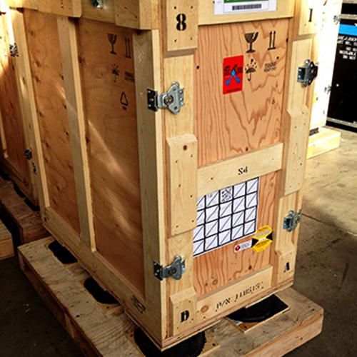 LPC wooden shipping crates are ISPM15 compliant, heat-treated and appropriately marked for export.