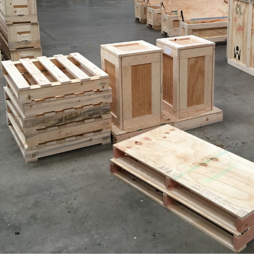 Larson Packaging manufactures heavy duty wooden crates and pallets for heavy, expensive and high value equipment