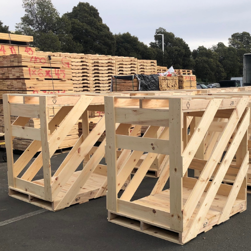Heavy duty crates and pallets in the LPC holding yard