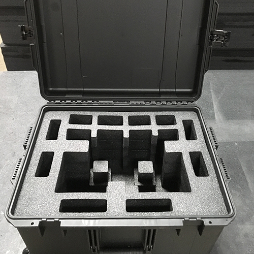 Customized cushioning assembly and molded case  to keep sensitive equipment safe